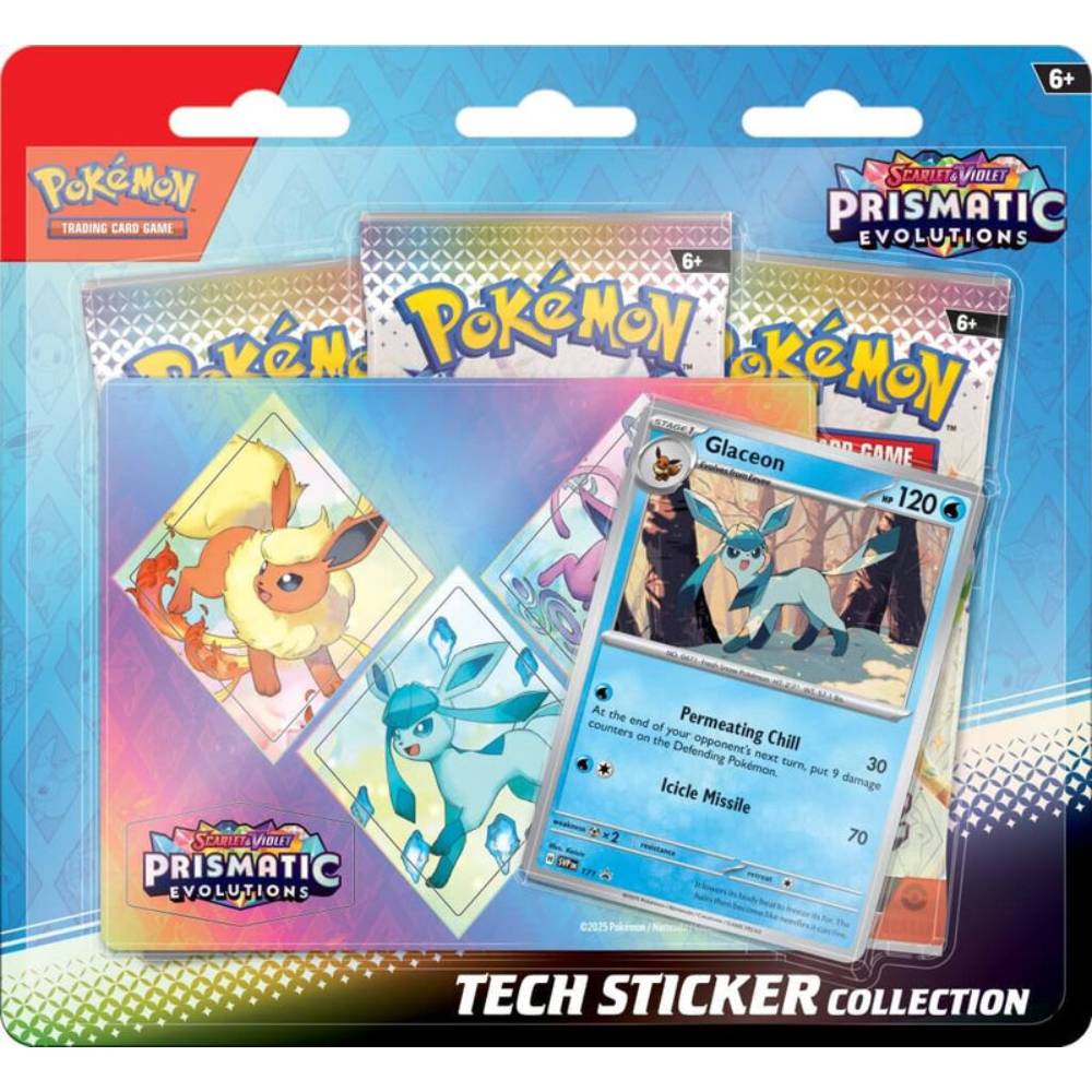 Pokemon Prismatic Evolutions Tech Sticker Collection (Assorted)