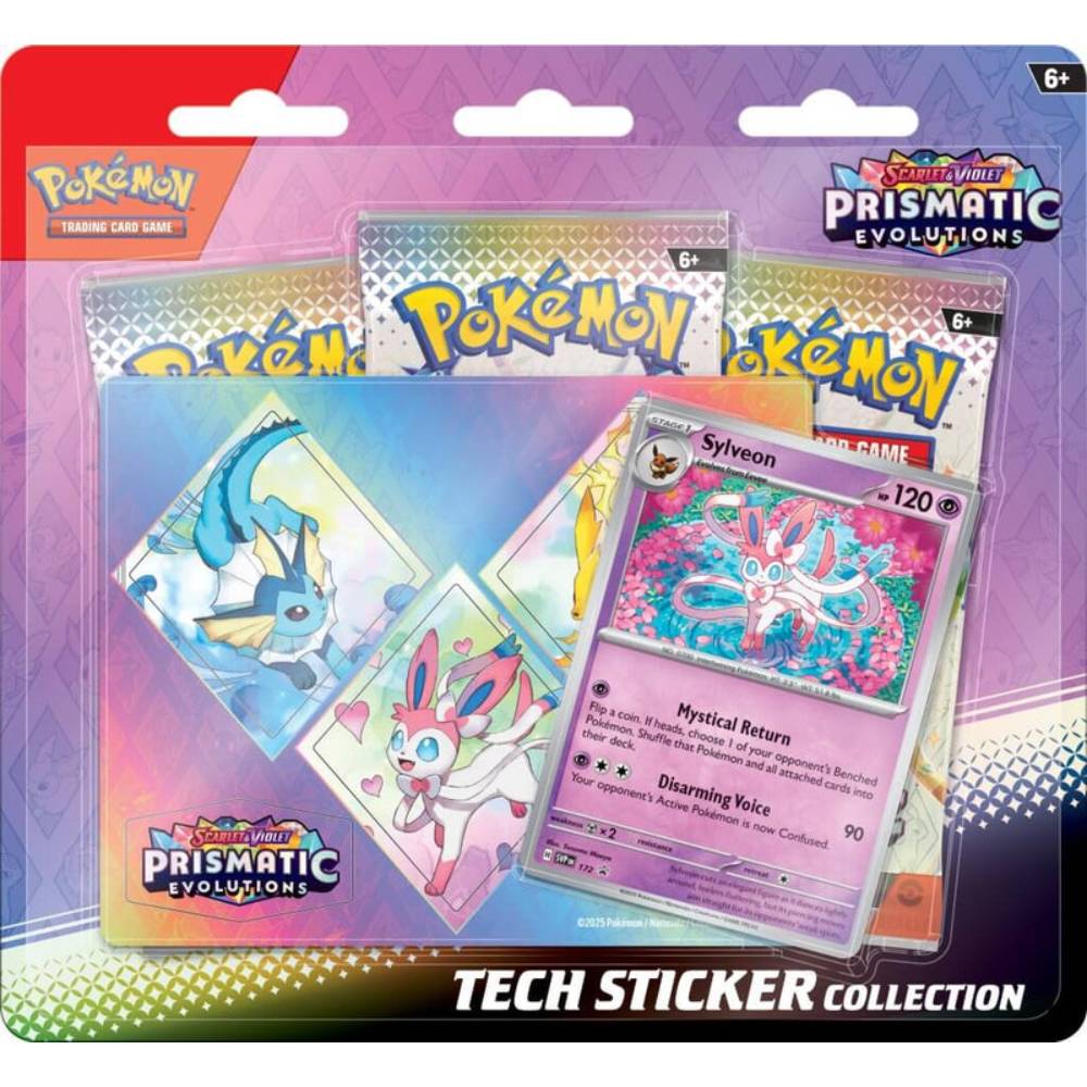 Pokemon Prismatic Evolutions Tech Sticker Collection (Assorted)