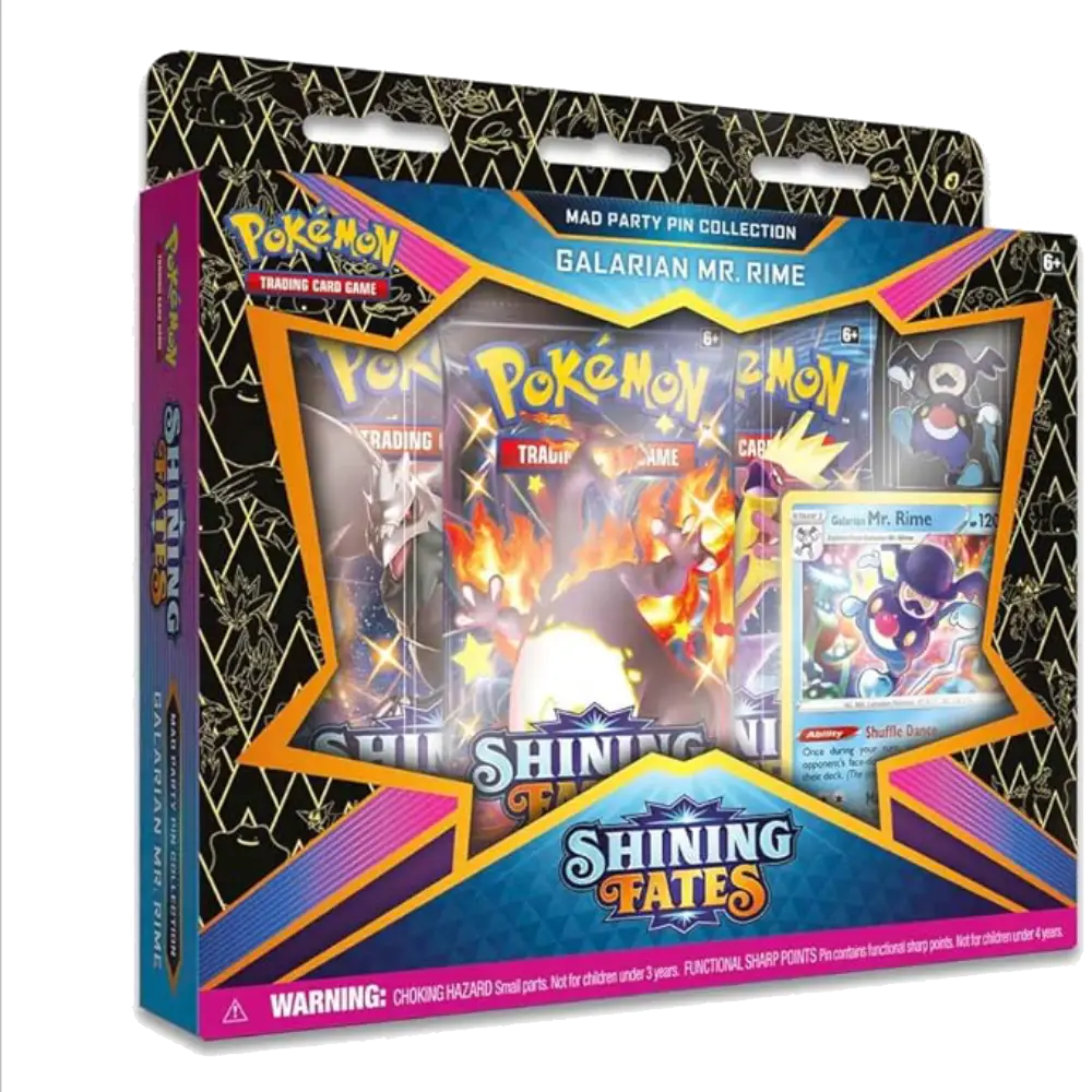 Pokemon Shining Fates Mad Party Pin Collection Box - Assorted