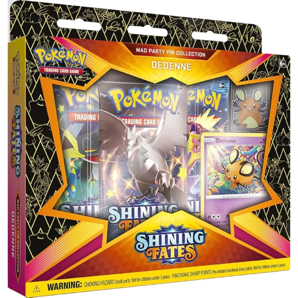 Pokemon Shining Fates Mad Party Pin Collection Box - Assorted