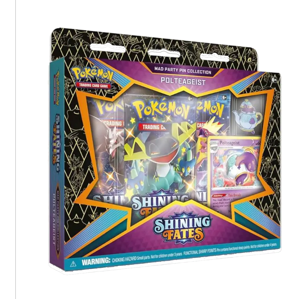 Pokemon Shining Fates Mad Party Pin Collection Box - Assorted